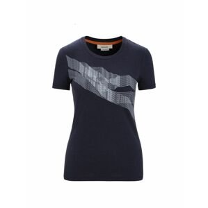 ICEBREAKER Wmns Central Classic SS Tee St Anton, Midnight Navy velikost: XS