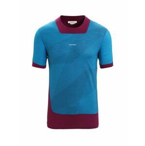 ICEBREAKER Mens ZoneKnit™ SS Tee GEODETIC, Geo Blue/Go Berry/Aop velikost: XL