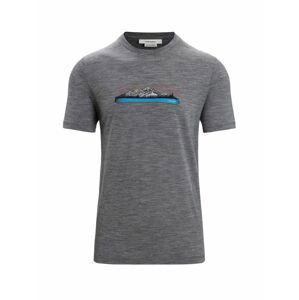 ICEBREAKER Mens Tech Lite II SS Tee Ski Fields, Gritstone Heather velikost: L