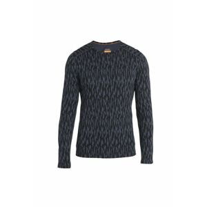 ICEBREAKER Mens Merino 200 Oasis LS Crewe Macro Forms, Graphite/Black/Aop velikost: XL