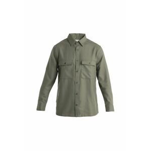 ICEBREAKER Mens Merino 200 Dawnder LS Flannel Shirt, Loden velikost: S