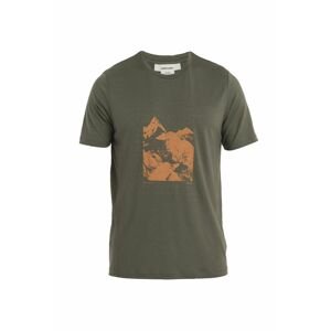 ICEBREAKER Mens Merino 150 Tech Lite II SS Tee Peak Grid, Loden velikost: M