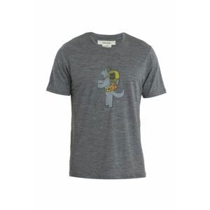 ICEBREAKER Mens Merino 150 Tech Lite II SS Tee Tech Head, Gritstone Heather velikost: XXL