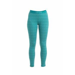 ICEBREAKER Wmns Merino 260 Vertex Leggings Herenga, Flux Green/Snow/J velikost: L