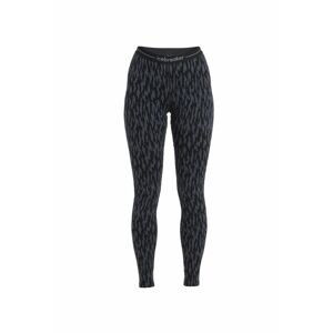 ICEBREAKER Wmns Merino 260 Vertex Legging Macro Forms, Graphite/Black/J velikost: S