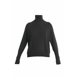 ICEBREAKER Wmns MerinoFine Luxe High Neck Sweater, Black velikost: S