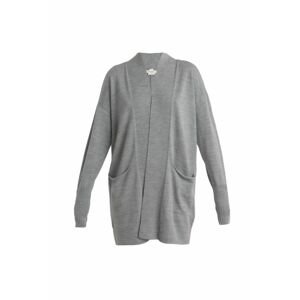 ICEBREAKER Wmns Merino Iseo Long Cardigan Sweater, Metro Heather velikost: LXL