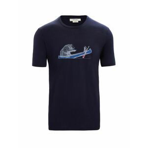 ICEBREAKER Mens Tech Lite II SS Tee Canoe Companions, Midnight Navy velikost: L