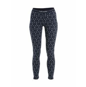 ICEBREAKER Wmns Merino 260 Vertex Leggings First Snow, Midnight Navy/Snow/J velikost: L