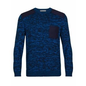 pánský svetr ICEBREAKER Mens Barein Crewe Sweater, Midnight Navy/Lazurite velikost: XL