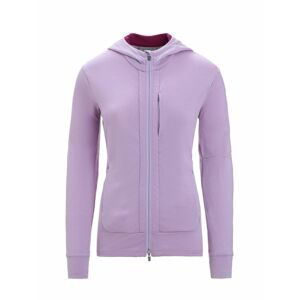 ICEBREAKER Wmns Quantum III LS Zip Hoodie, Purple Gaze/Go Berry velikost: XS