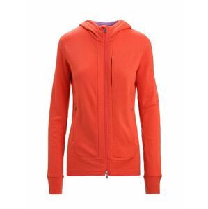 ICEBREAKER Wmns Quantum III LS Zip Hoodie, Vibrant Earth/Prplegze velikost: S