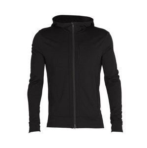 pánská merino mikina ICEBREAKER Mens Quantum III LS Zip Hood, Black velikost: M