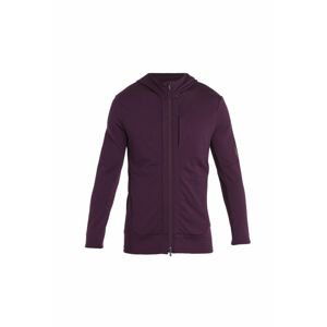 ICEBREAKER Mens Quantum III LS Zip Hood, Nightshade velikost: L