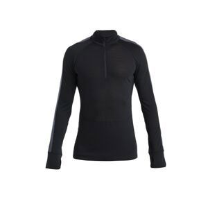 ICEBREAKER Mens Merino 125 ZoneKnit™ LS Half Zip, Black/Graphite/Cb velikost: M