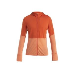 ICEBREAKER Mens Merino 200 Realfleece™ Descender LS Zip Hoodie, Molten/Ember/Cb velikost: XL