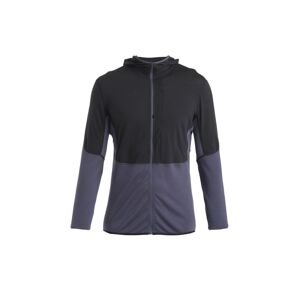 ICEBREAKER Mens Merino 200 Realfleece™ Descender LS Zip Hoodie, Black/Graphite/Cb velikost: L