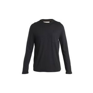 ICEBREAKER Mens Merino 150 Tech Lite III LS Relaxed Pocket Tee, Black velikost: S