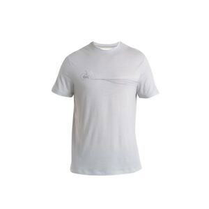 ICEBREAKER Mens Merino 150 Tech Lite III SS Tee Cadence Paths, Ether velikost: L