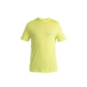 ICEBREAKER Mens Merino 150 Tech Lite III SS Tee Natural Run Club 2.0, Hyper velikost: M