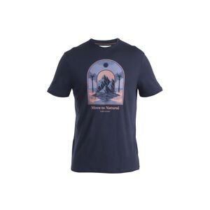 ICEBREAKER Mens Merino 150 Tech Lite III SS Tee Mountain Gateway, Midnight Navy velikost: L