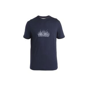 ICEBREAKER Mens Merino 150 Tech Lite III SS Tee IB Grown Naturally, Midnight Navy velikost: S