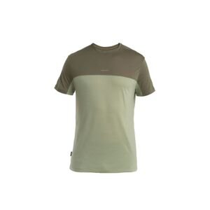 ICEBREAKER Mens Merino 125 Cool-Lite™ Sphere III SS Tee Colour Block, Lichen/Loden/Cb velikost: XL