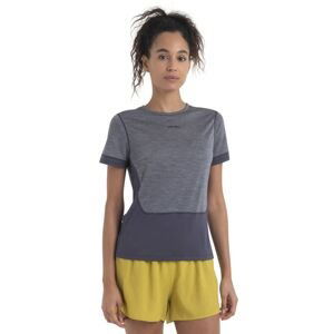 ICEBREAKER Wmns Merino 125 ZoneKnit™ Energy Wind SS Tee, Graphite/Graphite Heather/Cb velikost: XL