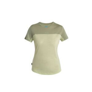 ICEBREAKER Wmns Merino 125 Cool-Lite™ Sphere III SS Tee Colour Block, Glazen/Lichen/Cb velikost: S