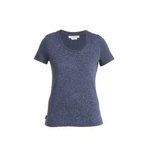 ICEBREAKER Wmns Merino 150 Tech Lite III SS Scoop Tee Through the Woods, Graphite velikost: L