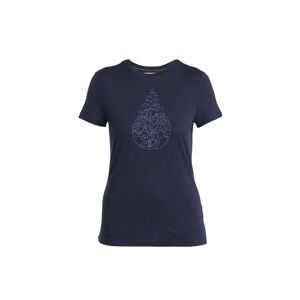 ICEBREAKER Wmns Merino 150 Tech Lite III SS Tee Hike Path, Midnight Navy velikost: L