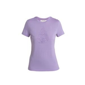 ICEBREAKER Wmns Merino 150 Tech Lite III SS Tee Hike Path, Purple Gaze velikost: M