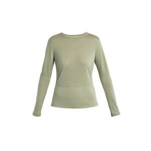 ICEBREAKER Wmns Merino 125 ZoneKnit™ Energy Wind LS Tee, Lichen velikost: M