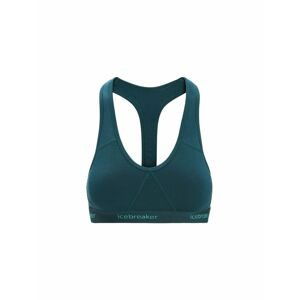 ICEBREAKER Wmns Sprite Racerback Bra, Green Glory velikost: XL