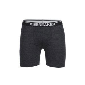 pánské merino boxerky ICEBREAKER Mens Anatomica Long Boxers, Jet Hthr velikost: S