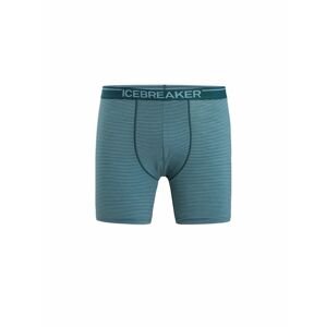 ICEBREAKER Mens Anatomica Long Boxers, Green Glory/Astral Blue velikost: M