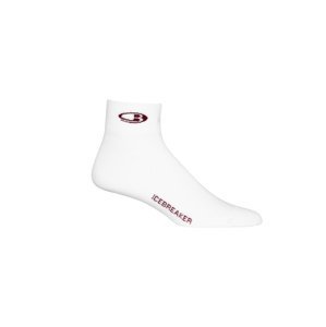 dámské merino ponožky ICEBREAKER Wmns Run+ Ultralight Mini, White/Brazilwood velikost: L