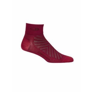 dámské ponožky ICEBREAKER Wmns Run+ Ultralight Mini, Cherry/Espresso velikost: L