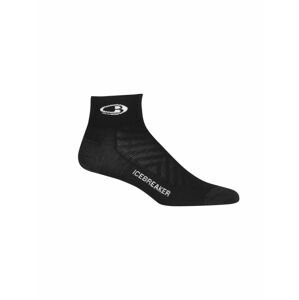 dámské merino ponožky ICEBREAKER Wmns Run+ Ultralight Mini, Black/Snow velikost: L