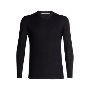 pánský merino svetr ICEBREAKER Mens Shearer V Sweater, Black velikost: L
