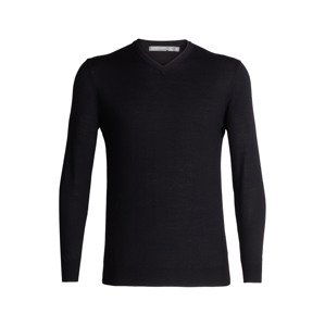 pánský merino svetr ICEBREAKER Mens Shearer V Sweater, Black velikost: XL