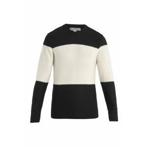 ICEBREAKER Mens Waypoint Crewe Sweater, Black/Undyed velikost: M