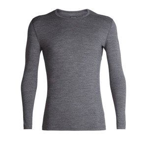 pánské merino triko dlouhý rukáv ICEBREAKER Mens 200 Oasis LS Crewe, Gritstone Heather velikost: XXL