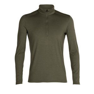 pánské merino triko dlouhý rukáv  ICEBREAKER Mens 200 Oasis LS Half Zip, Loden velikost: L