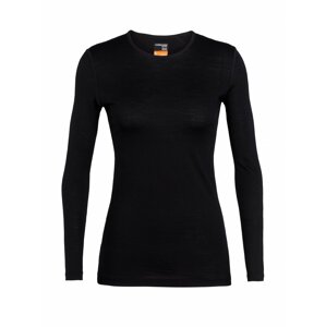 dámské merino triko dlouhý rukáv ICEBREAKER Wmns 200 Oasis LS Crewe, Black velikost: M