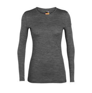 dámské merino triko dlouhý rukáv ICEBREAKER Wmns 200 Oasis LS Crewe, Gritstone Heather velikost: M