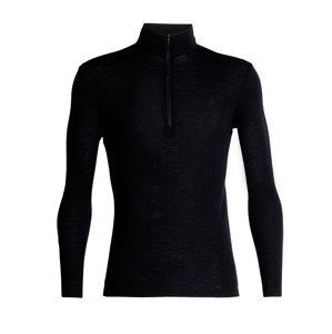 pánské merino triko dlouhý rukáv, 1/2 zip ICEBREAKER Mens 175 Everyday LS Half Zip, Black velikost: S