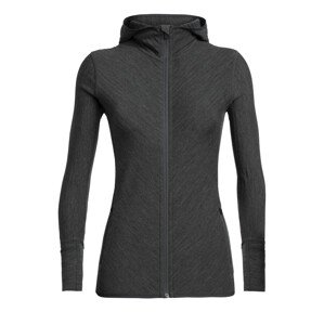 dámská merino mikina ICEBREAKER Wmns Descender LS Zip Hood, Jet HTHR velikost: M