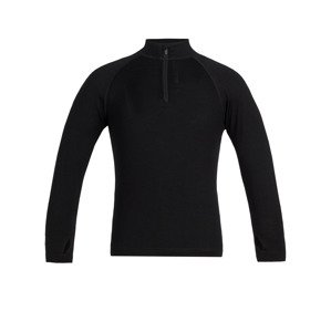 dětské merino triko ICEBREAKER Kids 260 Tech LS Half Zip, Black velikost: 3