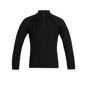 dětské merino triko ICEBREAKER Kids 260 Tech LS Half Zip, Black velikost: 10